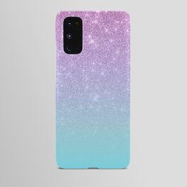 Girly Purple Blue Glitter Ombre Gradient Android Case