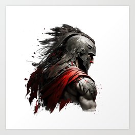 Spartan Brave Warrior Art Print