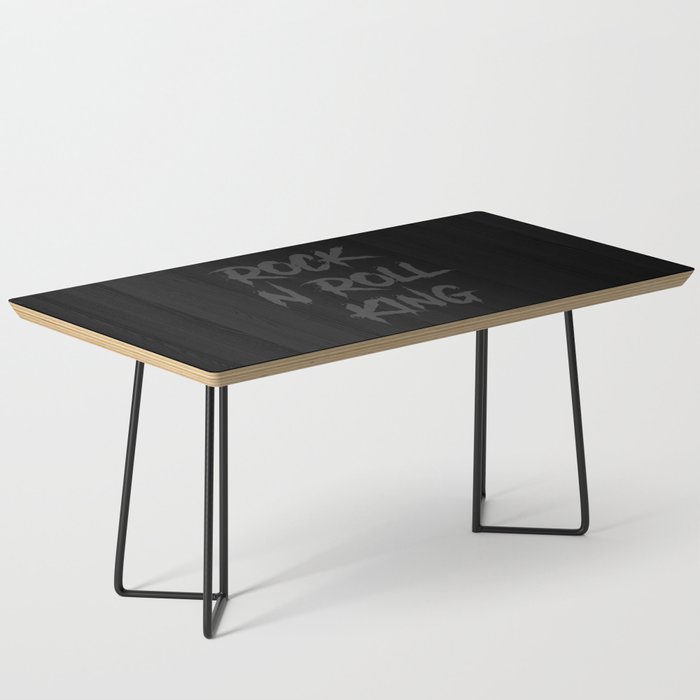 Rock and Roll King Typography Black Coffee Table