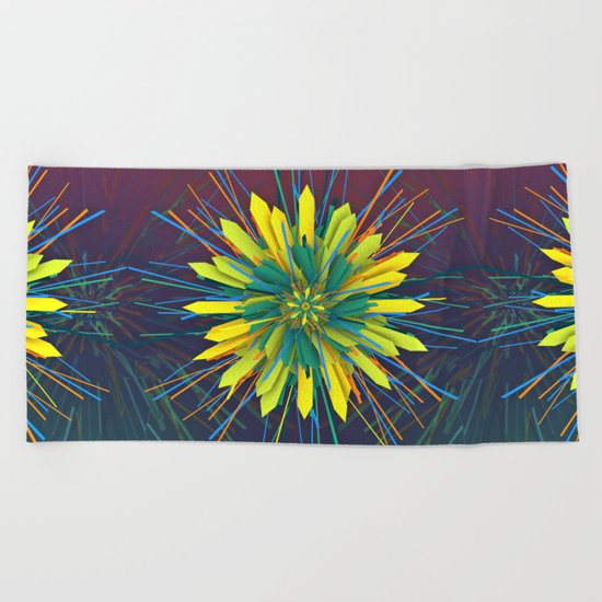 SunZun Flower Beach Towel