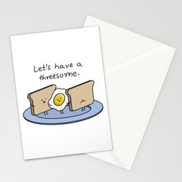 Let's have a threesome. Stationery Cards