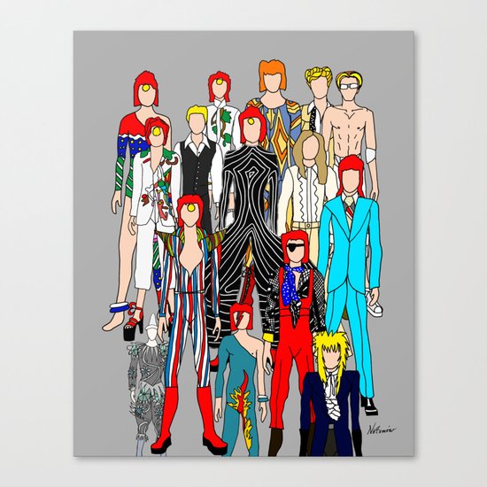 Bowie Doodle Canvas Print