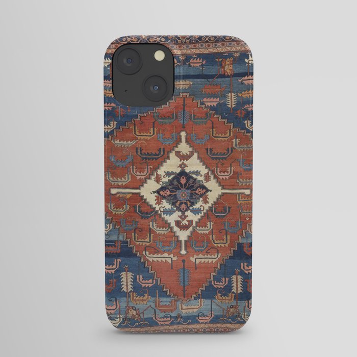 Antique Persian Rug Print, Vintage Backshaiesh Kilim Carpet Print iPhone Case