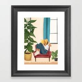 On the pages of a book Framed Art Print
