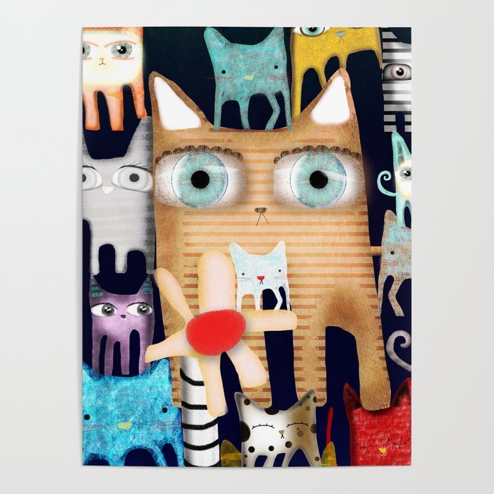 Bunch of Cats Poster
