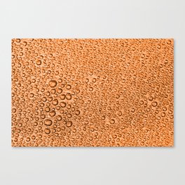 Water Condensation 05 Orange Canvas Print