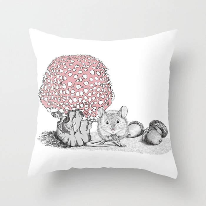 Fall Mouse Throw Pillow