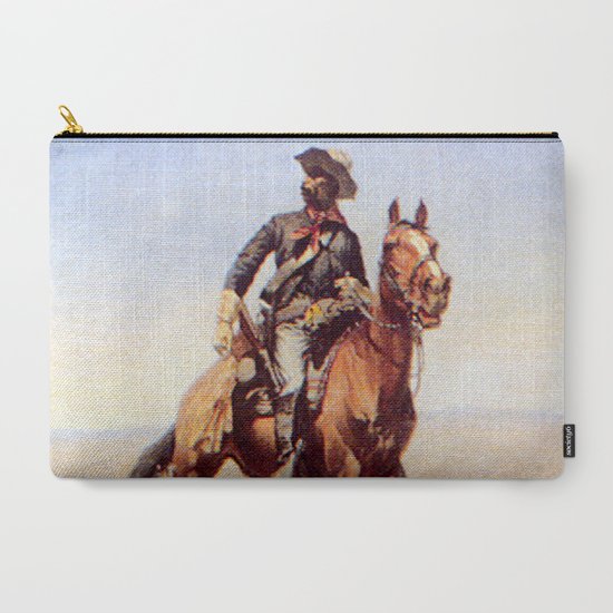 Frederic Remington Western Art Buffalo Soldier Carry All Pouch