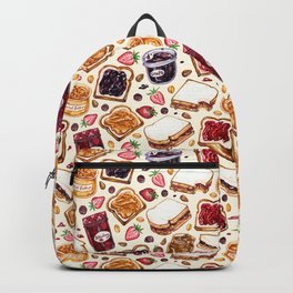 Peanut Butter and Jelly Watercolor Backpack | Food, Illustration, Digital, Sandwich, Traditional, Junkfood, Peanutbutter, Sweet, Drawing, Weird 