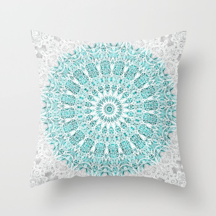 A Glittering Mandala Throw Pillow