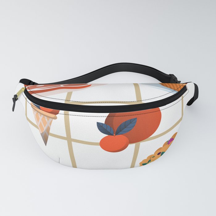 food_pattern_template_colorful_classic_decor Fanny Pack
