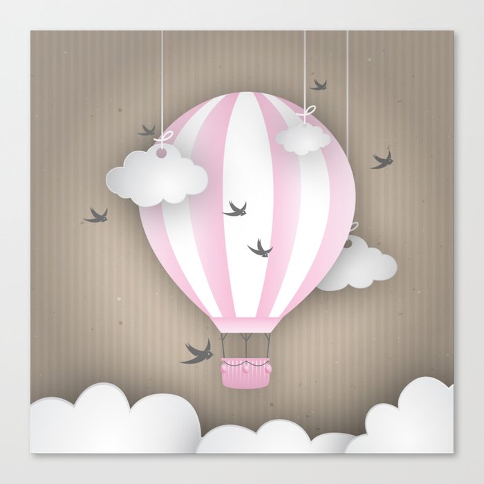 Pink Balloon Ride Canvas Print