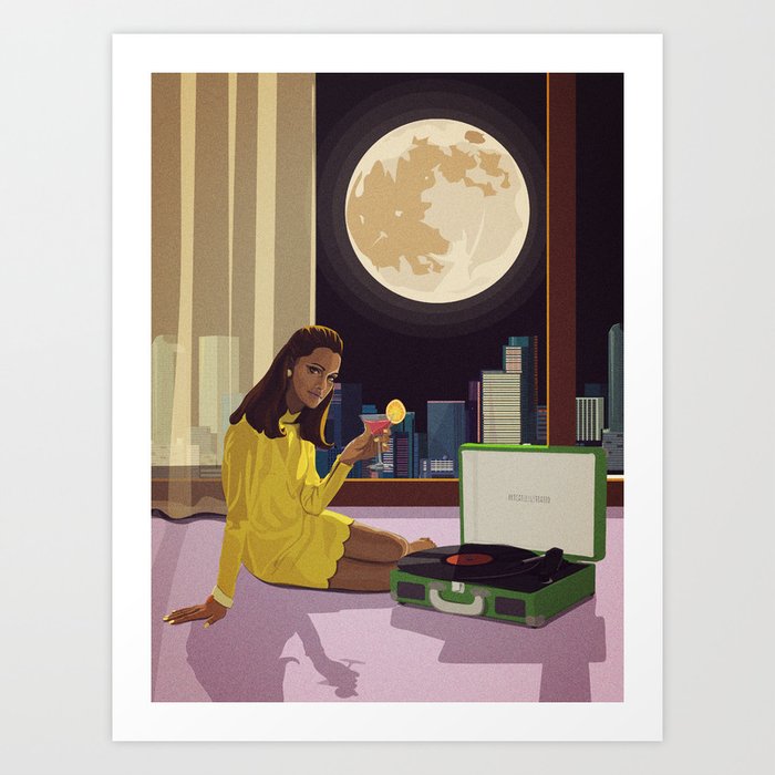 Moonlight Tunes Art Print
