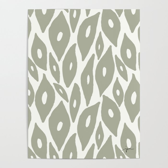 Lime Green Cells - Pattern Poster