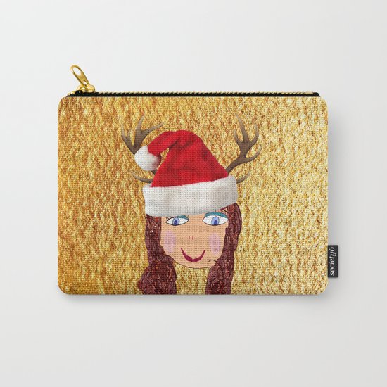 Gold Christmas | Kids Painting | Christmas Spirit Carry-All Pouch