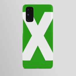 Letter X (White & Green) Android Case