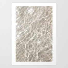 Water Shimmer | Sea | Beach | Seascape Photography Art Print | Modern, Ocean, Summer, Under Water, Beige, Sea, Seascape, Clearwater, Minimal, Sandripples 