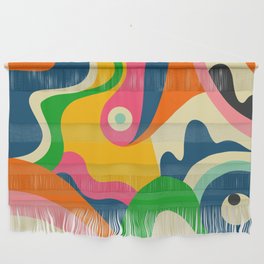 Colorful Mid Century Abstract  Wall Hanging