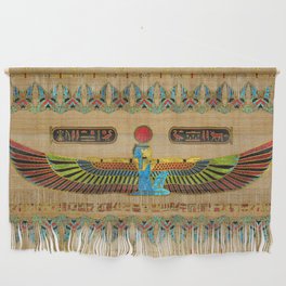 Egyptian Goddess Isis Ornament on papyrus Wall Hanging