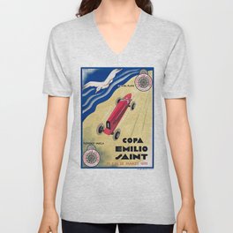 1933 ARGENTINA Copa Emilio Saint Racing Poster V Neck T Shirt