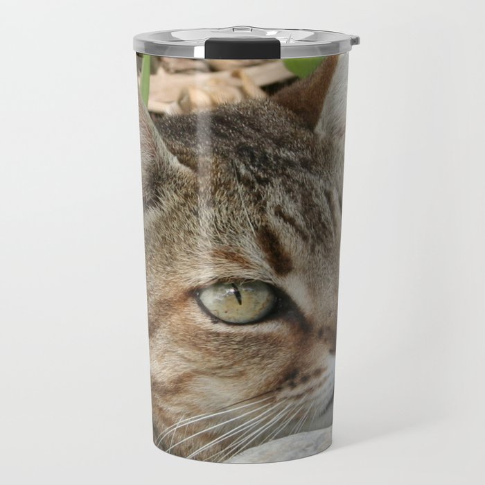 Tabby Cat Portrait Travel Mug