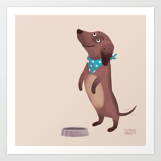 Please (Dog) Art Print
