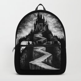 Vampire Castle Backpack | Lair, Vampire, Fantasy, Illustration, Drawing, Vampirecastle, Scary, White, Vampires, Night 
