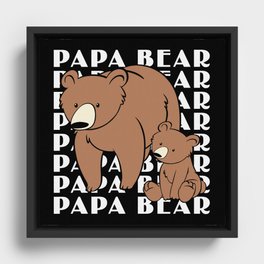 Papa Bear Framed Canvas