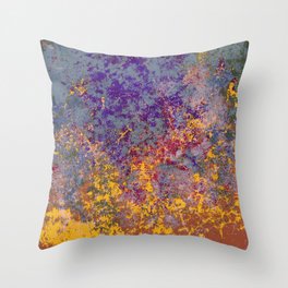 Enra - Abstract Colorful Bohemian Camouflage Tie-Dye Style Art Throw Pillow
