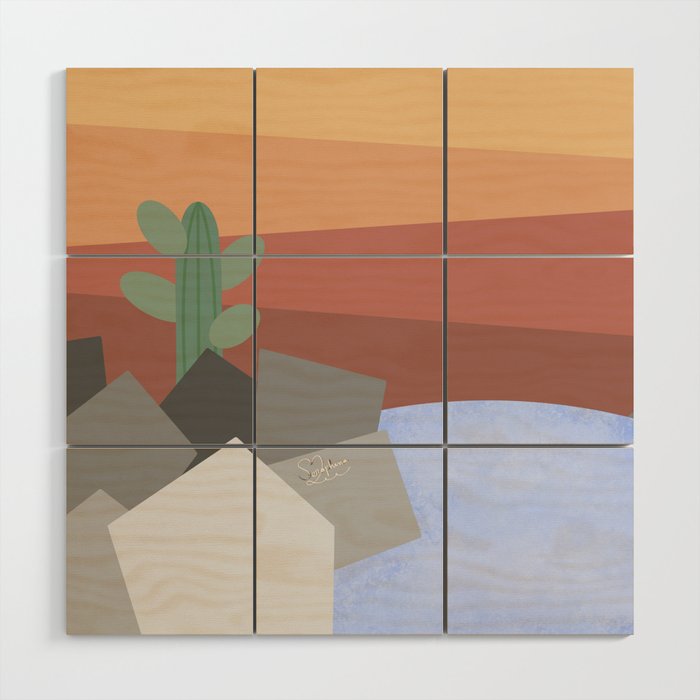  Dune & Oasis Wood Wall Art