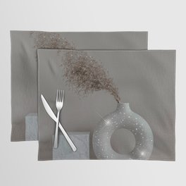 Glitter Aesthetic Pampas Grass Vase Placemat