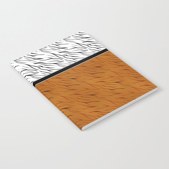 Yellow black tiger pattern . Notebook