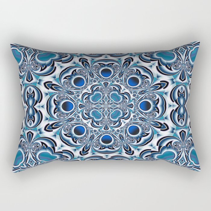 Snowflake fractal pattern Rectangular Pillow