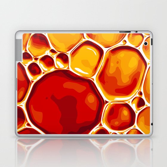 Orange Oil Abstract Bubbles Laptop & iPad Skin