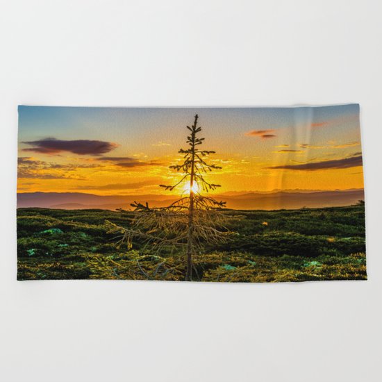 Vibrant Sunset Beach Towel