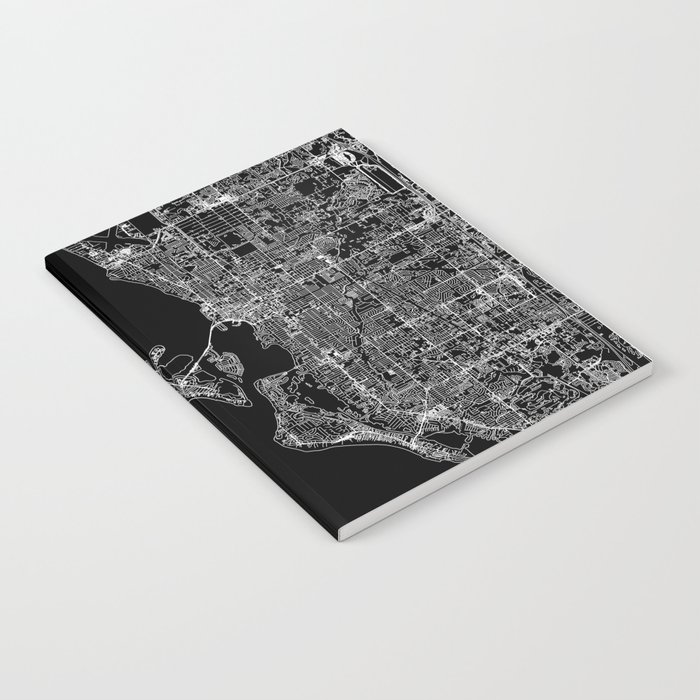 Sarasota Black Map Notebook