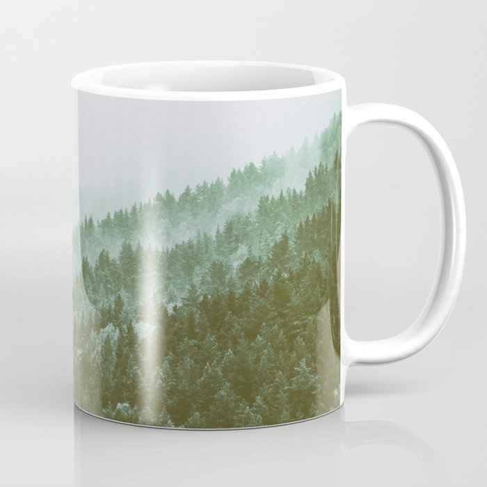 Forest in the fog Coffee Mug