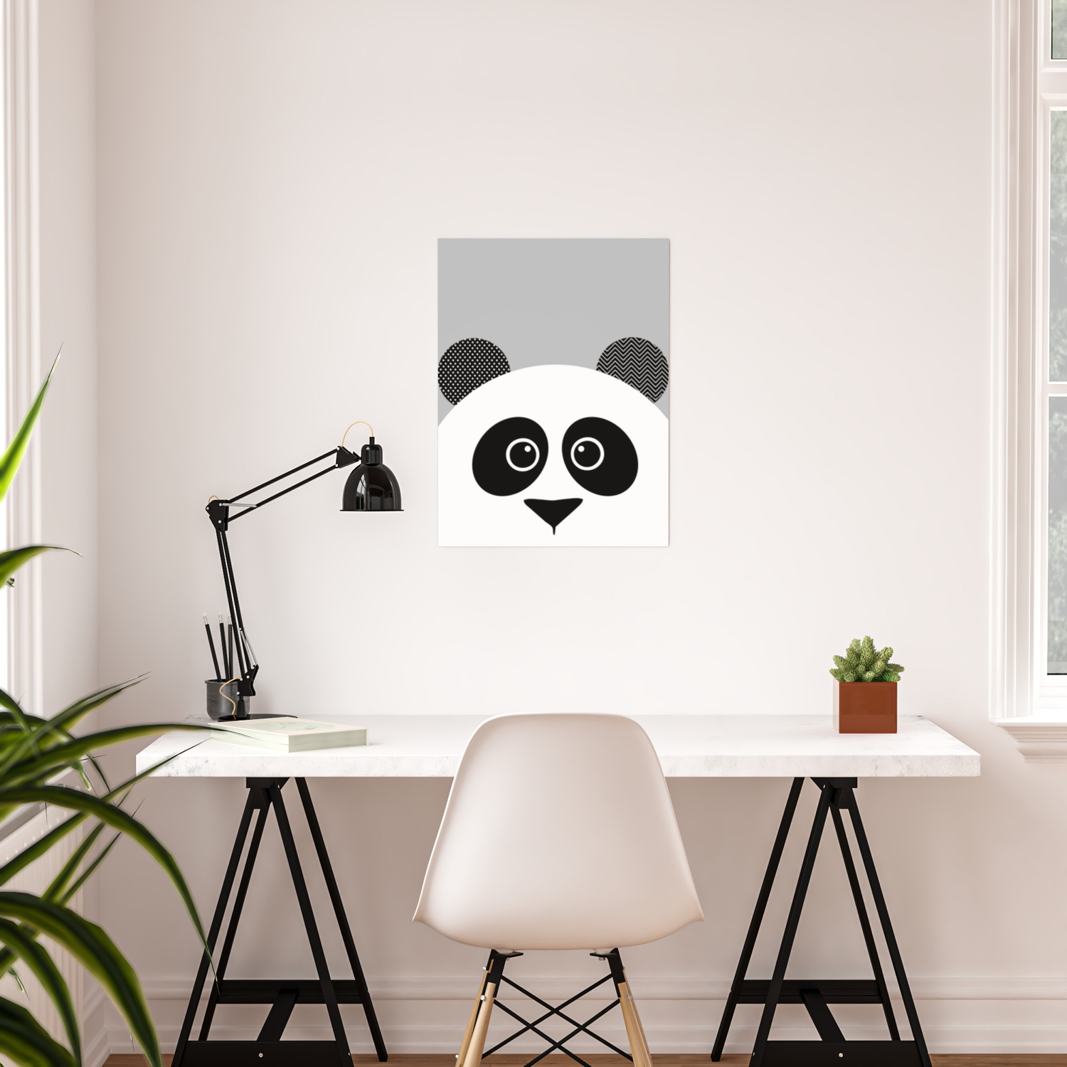 Panda Nursery Wall Art Kids Room Art Zoo Animal Wall Decor Home