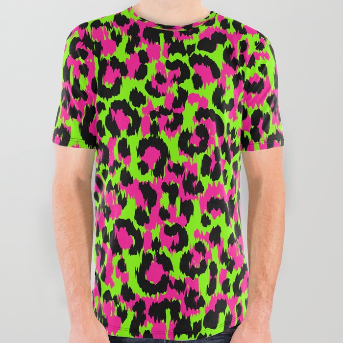 Pink and hotsell green graphic tees