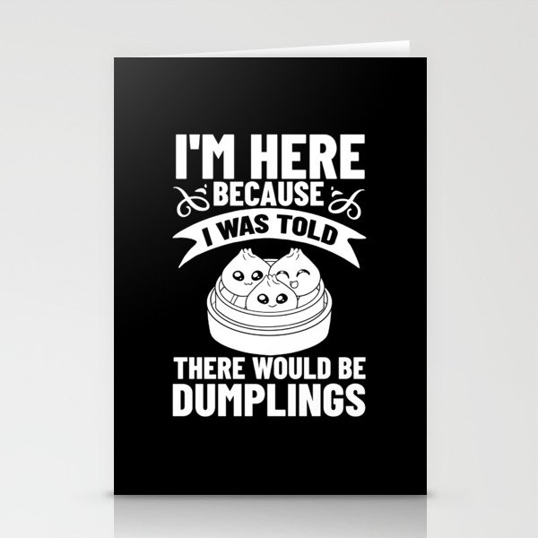 Dumpling Dim Sum Recipes Soup Vegetarian Stationery Cards