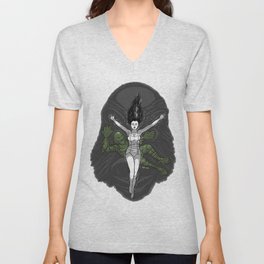 Swimming with the Creature V Neck T Shirt