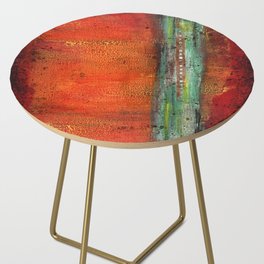 Abstract Copper Side Table