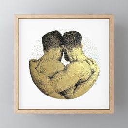 The Pair - NOODDOODs (gold doesn't print shiny) Framed Mini Art Print