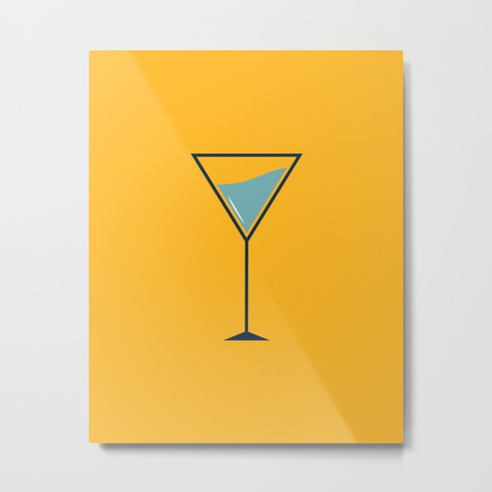 Yellow cocktail Metal Print