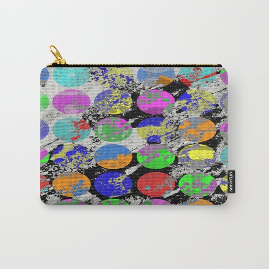 Textured Circles - Abstract, geometric, textured artwork Carry-All Pouch
