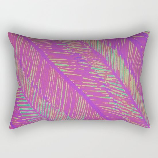 Neon Summer Palms Rectangular Pillow
