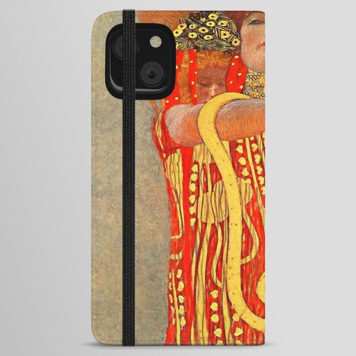 Gustav Klimt - University of Vienna Ceiling Paintings (Medicine), detail showing Hygieia iPhone Wallet Case