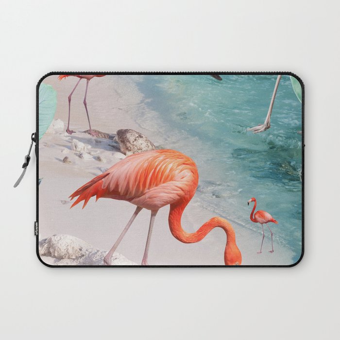Caribbean Flamingo Dream #1 #wall #decor #art #society6 Laptop Sleeve
