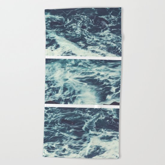 Saltwater Tryptych Beach Towel