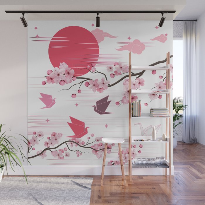 Sakura Blooms Wall Mural